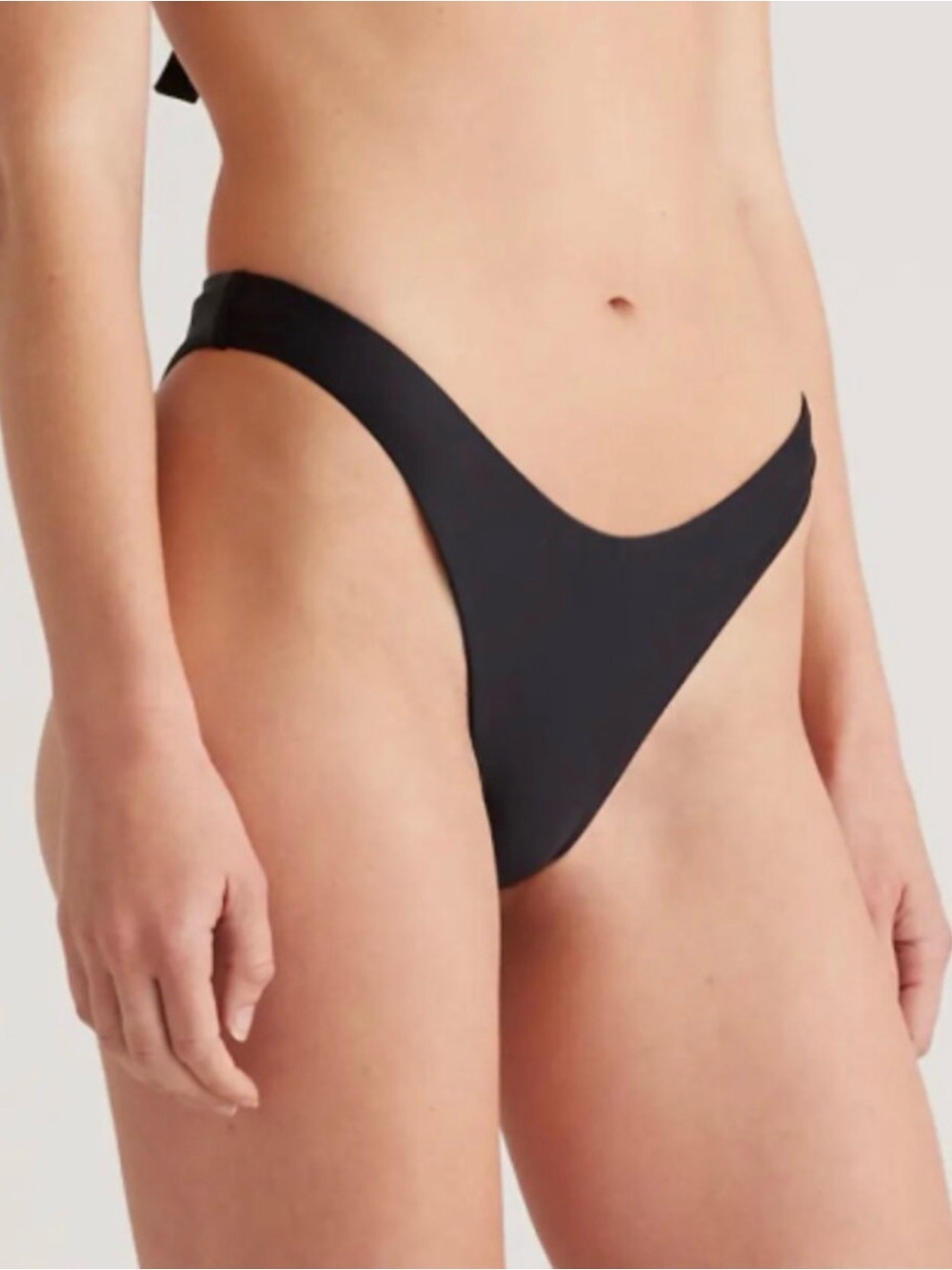 Quince Women's Black 🖤High-Cut Bikini Bottom